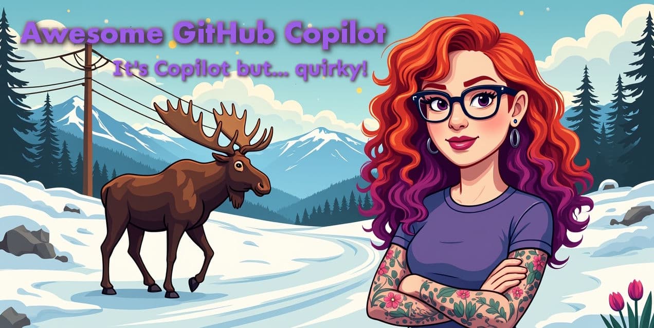 Awesome GitHub Copilot repository banner listing curated AI workflows and agent patterns