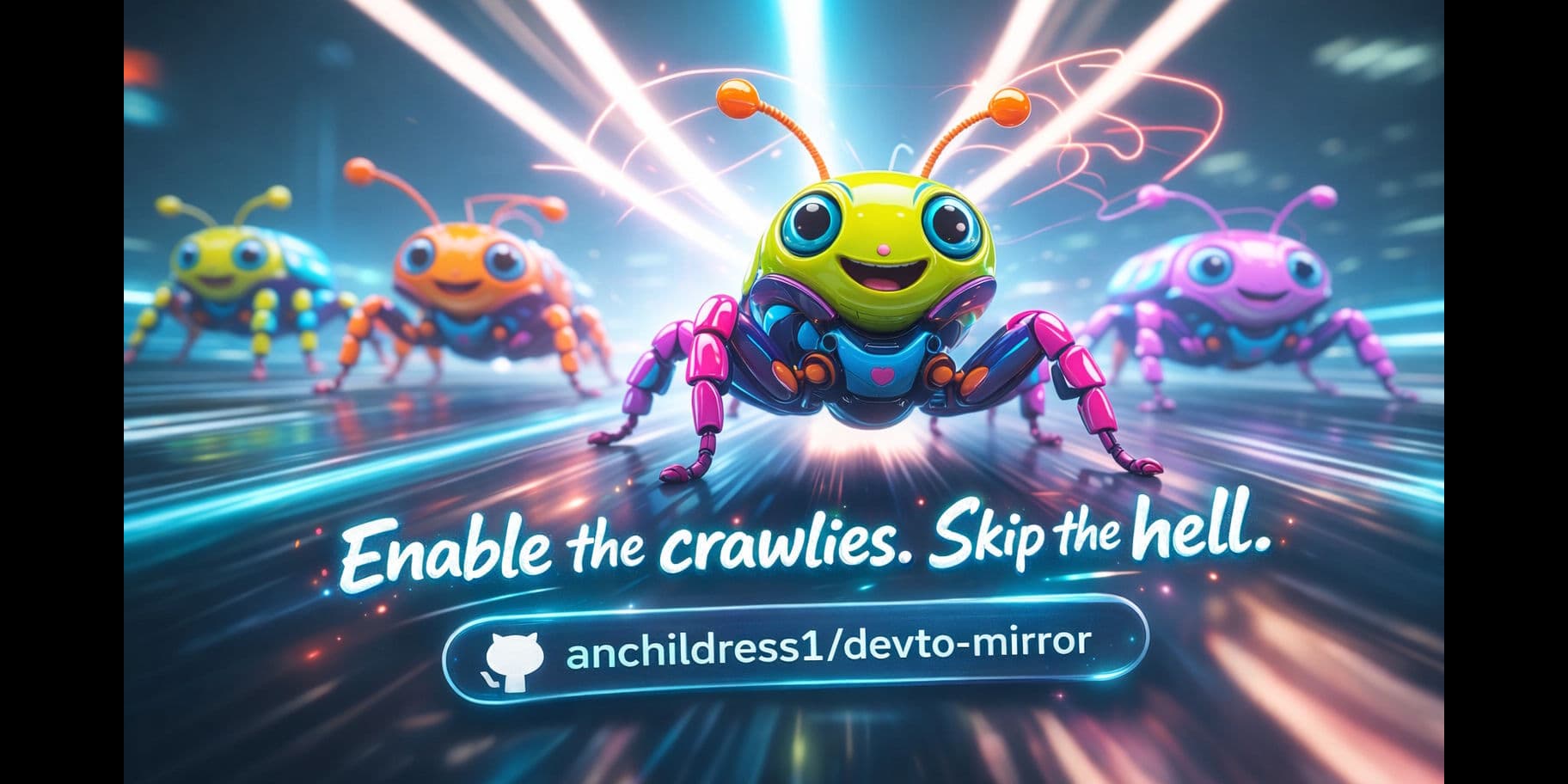 Dev.to Mirror workflow diagram showing automated syncing of technical blogs for AI ingestion